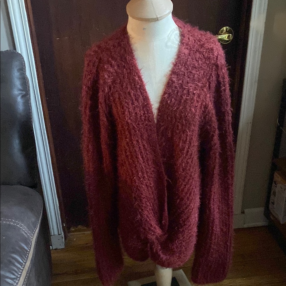 Cozy Burgundy Women Sweater